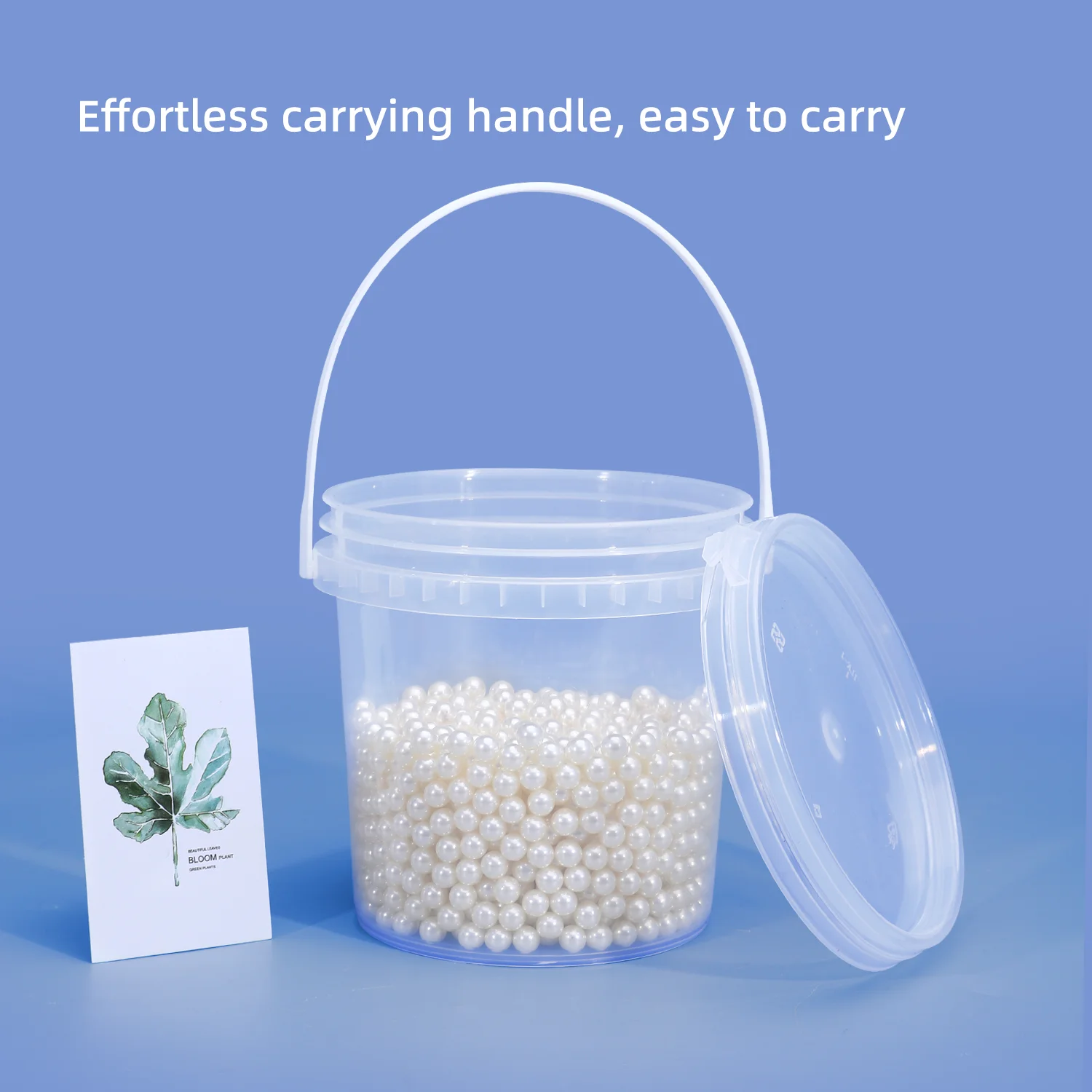 1000ml Plastic Bucket Food Grade Leakproof Storage Container for Cream Ice Cream Honey refillable bottle High Quality