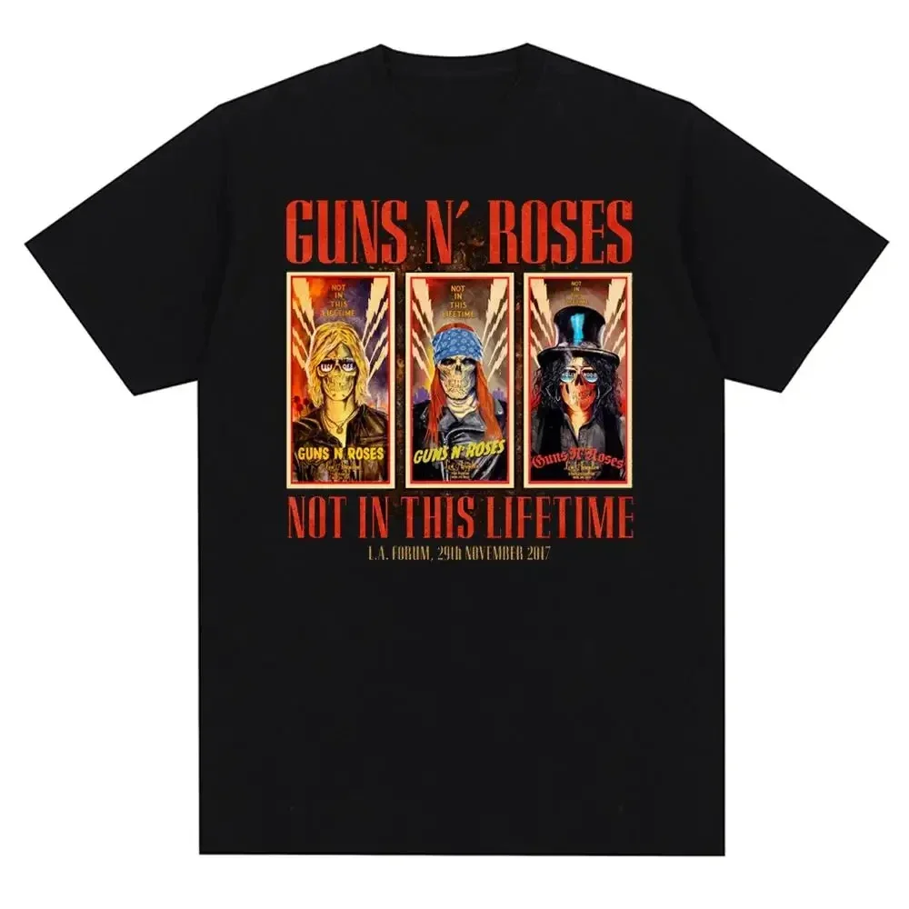 Guns N Roses Graphic Print T Shirt Vintage Rock Band Streetwear Short Sleeve Fashion Crew Neck T Shirt Women 70259