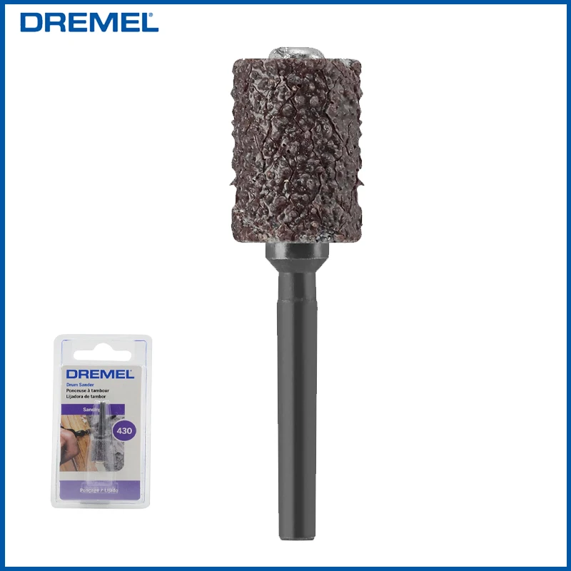 Dremel 430 1/4 Inch Drum Sanding Mandrel 60 Grit Rotary Tool Sanding Bands For Shaping Smoothing Wood and Plastic Materials