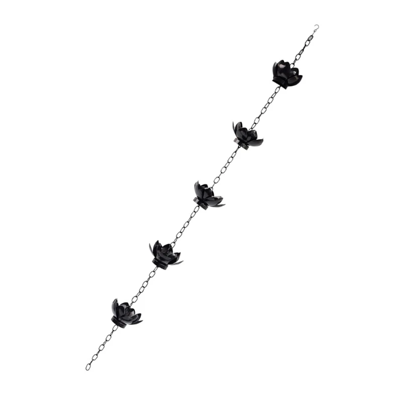 Ornamental Iron Rain Chain Weatherproof Rain Chain Unique Garden Decor for Home 
