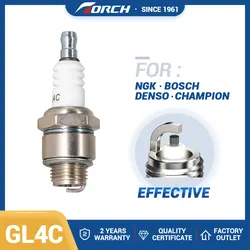 1PC Nut Type Spark Plug TORCH GL4C Replace for Candle 3410 B4-LM B4LM BR4LM Champion RJ19LM J19LM WR11E0