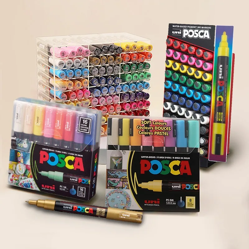 Posca Full Marker Set,Multiple combinations of plumones,Non-Toxic Graffiti Drawing Canetas Best Gift Color Art Stationeri Suppli