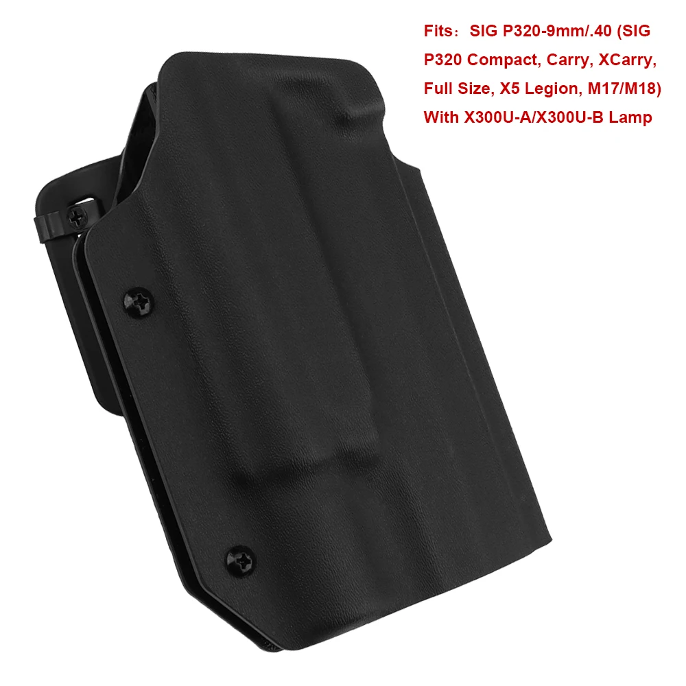 

KYDEX Tactical Pistol Holster For SIG P320-9MM/.40 With X300U-A/B Flashlight Universal Hunting Shooting Quick Pull Holster Gear