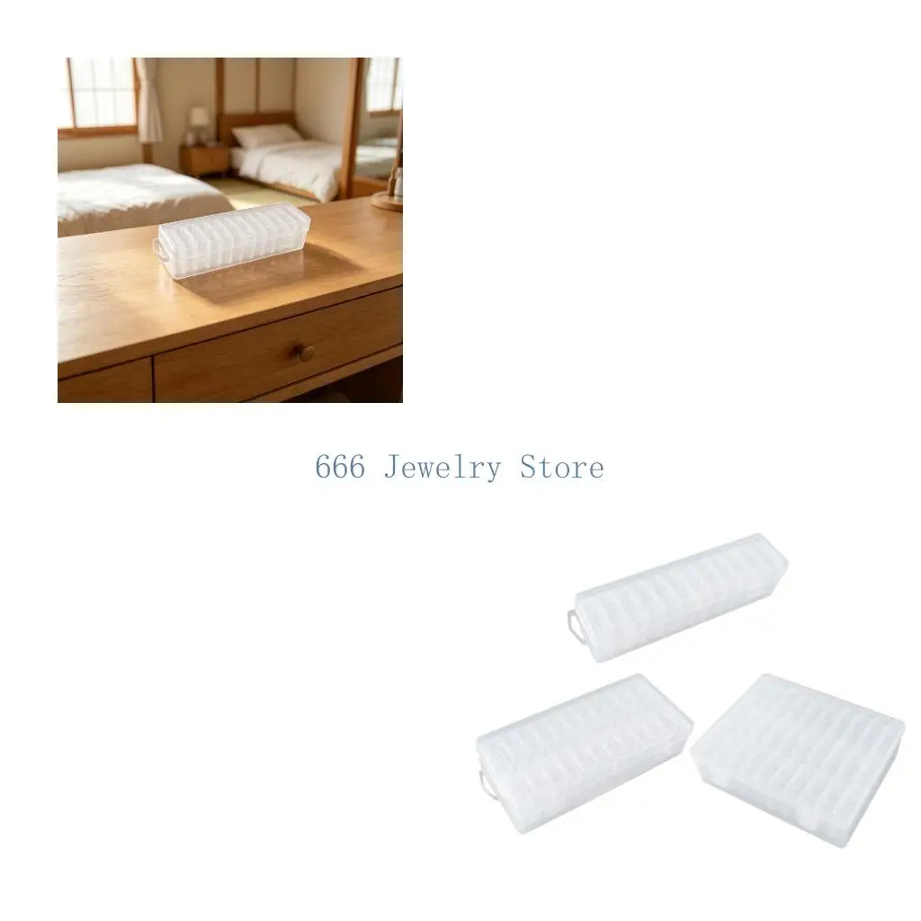 F2TD Protective Box for Store and Display Earplugs Rings Handicrafts Storage Case