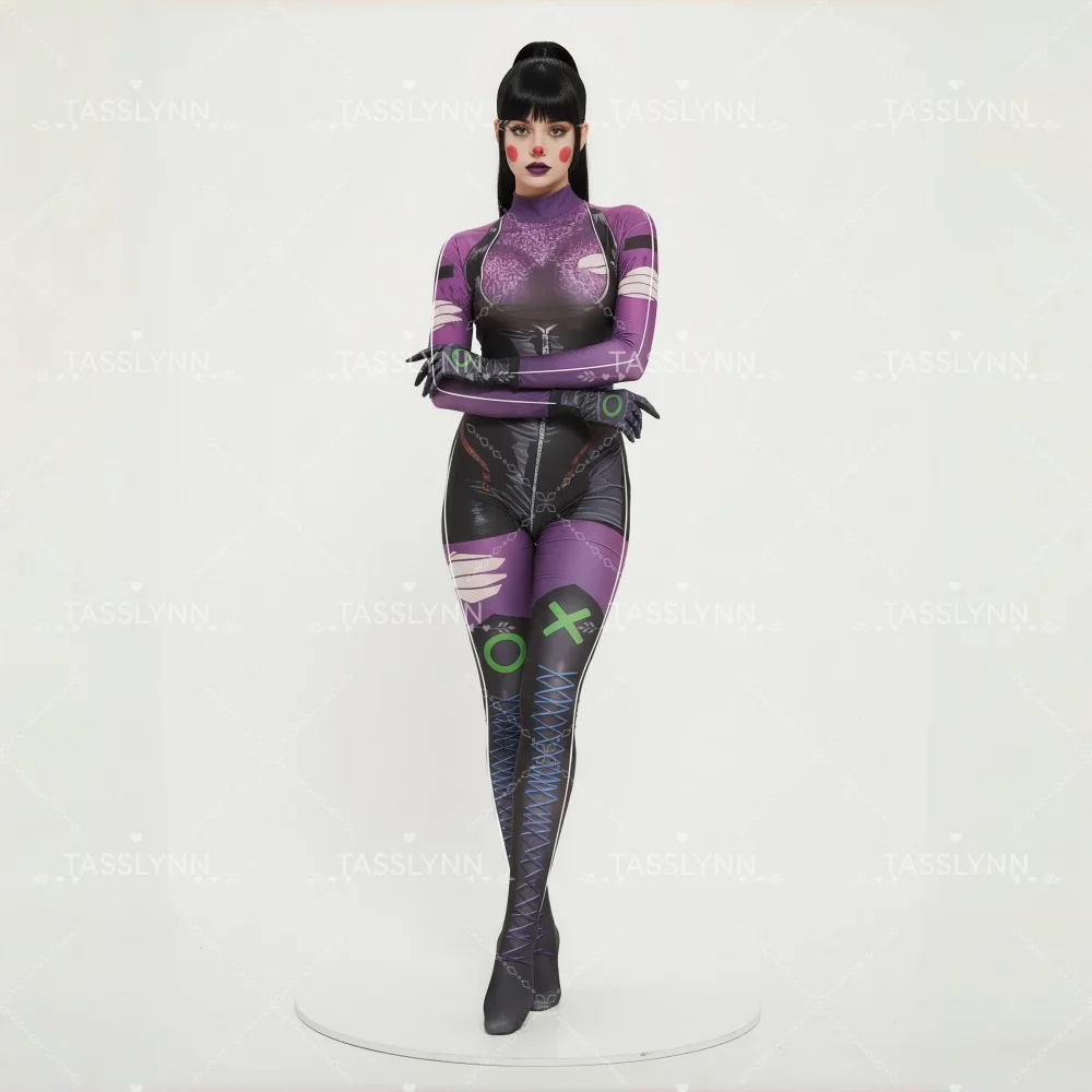 

Punchline Cosplay Joker's New Girlfriend Cosplay Costumes for Women Sexy Punchline Halloween Costume Adult Bodysuit