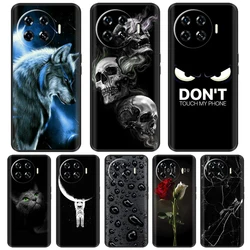 For Tecno Spark 20 Pro Plus Case Cover Shockproof Liquid Silicone Funda for Tecno Spark20 Pro Plus Phone Back Cover Skull Coque