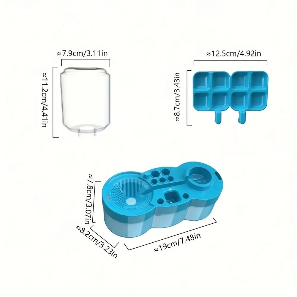 Limpiador de Pinceles 6 en 1 con Diseño de Soporte para Pinceles, Circulación de Agua Mejorada, Limpiador de Pinceles para Pigmentos a Base de Agua