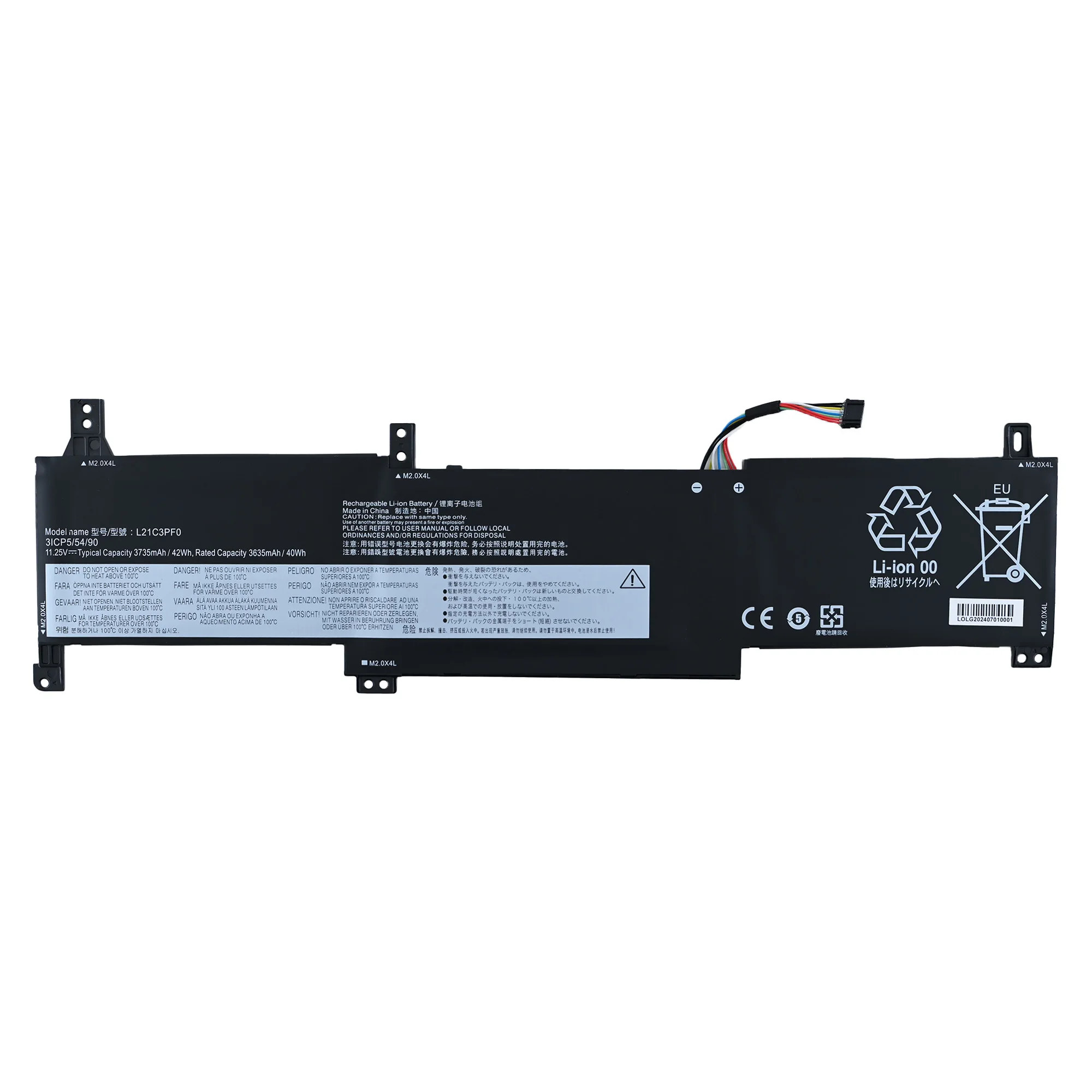 Genuine L21C3PF0 L21M3PF0 L21M3PF1 11.25V 42Wh Original Battery for Lenovo IdeaPad 1-14IJL7 1-15IAU7