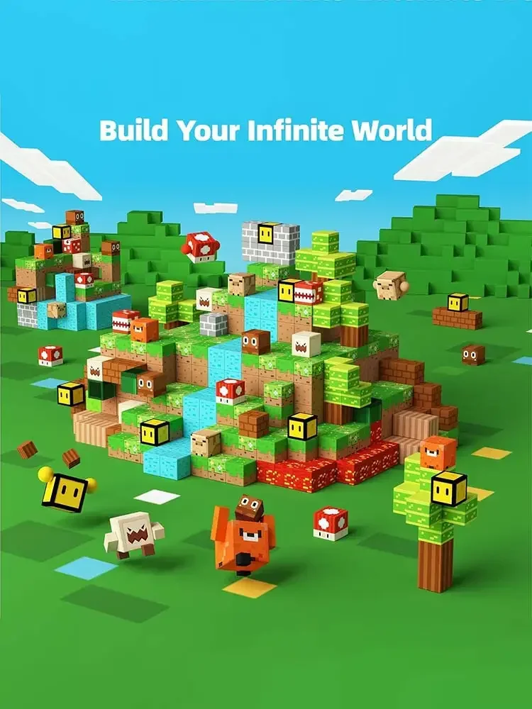 Super Magnetische Blokken Speelgoed voor Jongens Meisjes 3+ Build Mine World Magneet Bouwsteen Cubes STEM Game Zintuiglijke Gift Set voor Kinderen - afbeelding 2