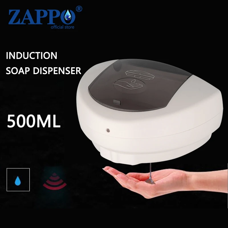 

ZAPPO Automatic Soap Dispenser Touchless Sensor Hand Sanitizer Shampoo Detergent Big Dispenser Wall Mounted For Bathroom