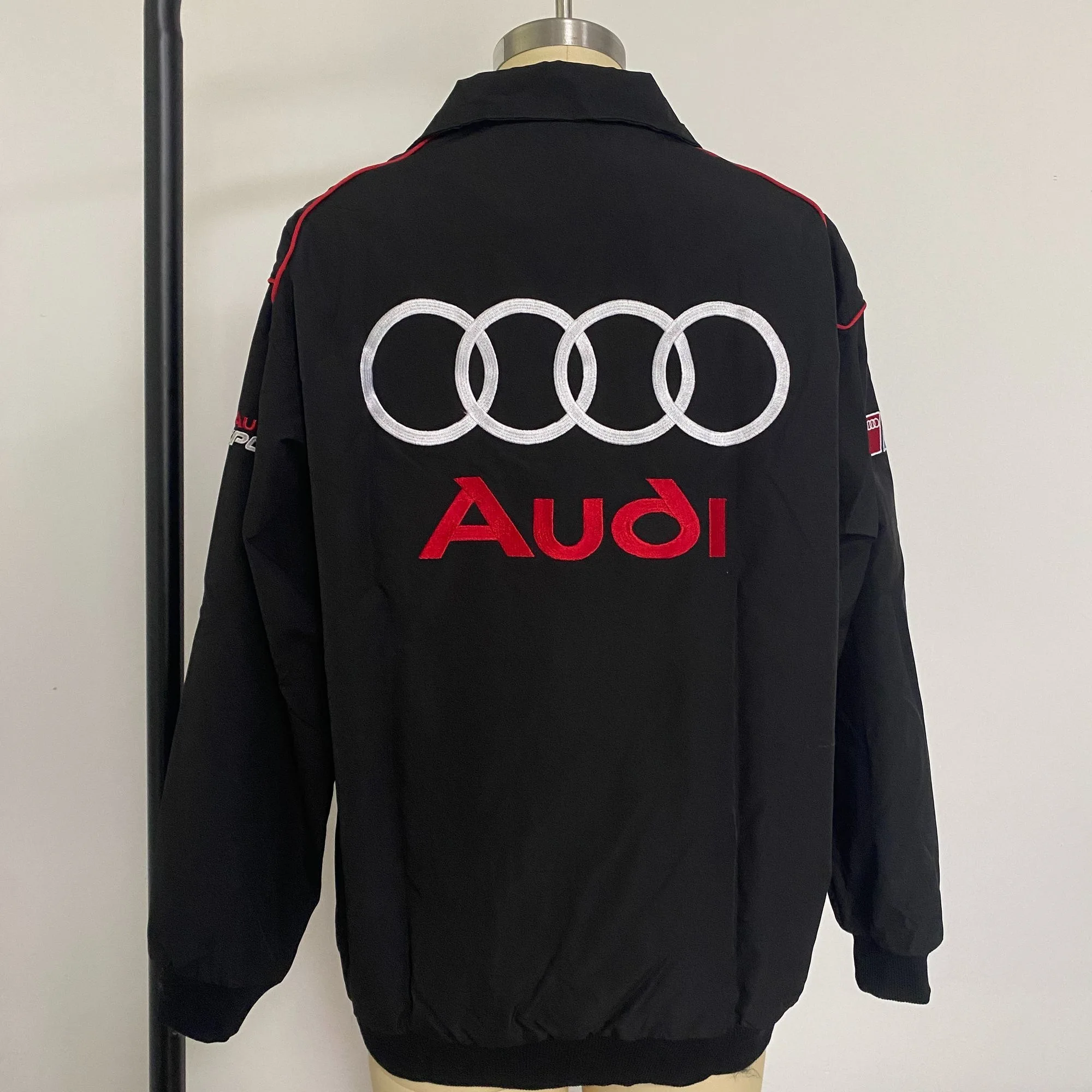 Hot selling Audi racing suit embroidered cycling suit European and American style jacket, unisex windproof long sleeved jacket