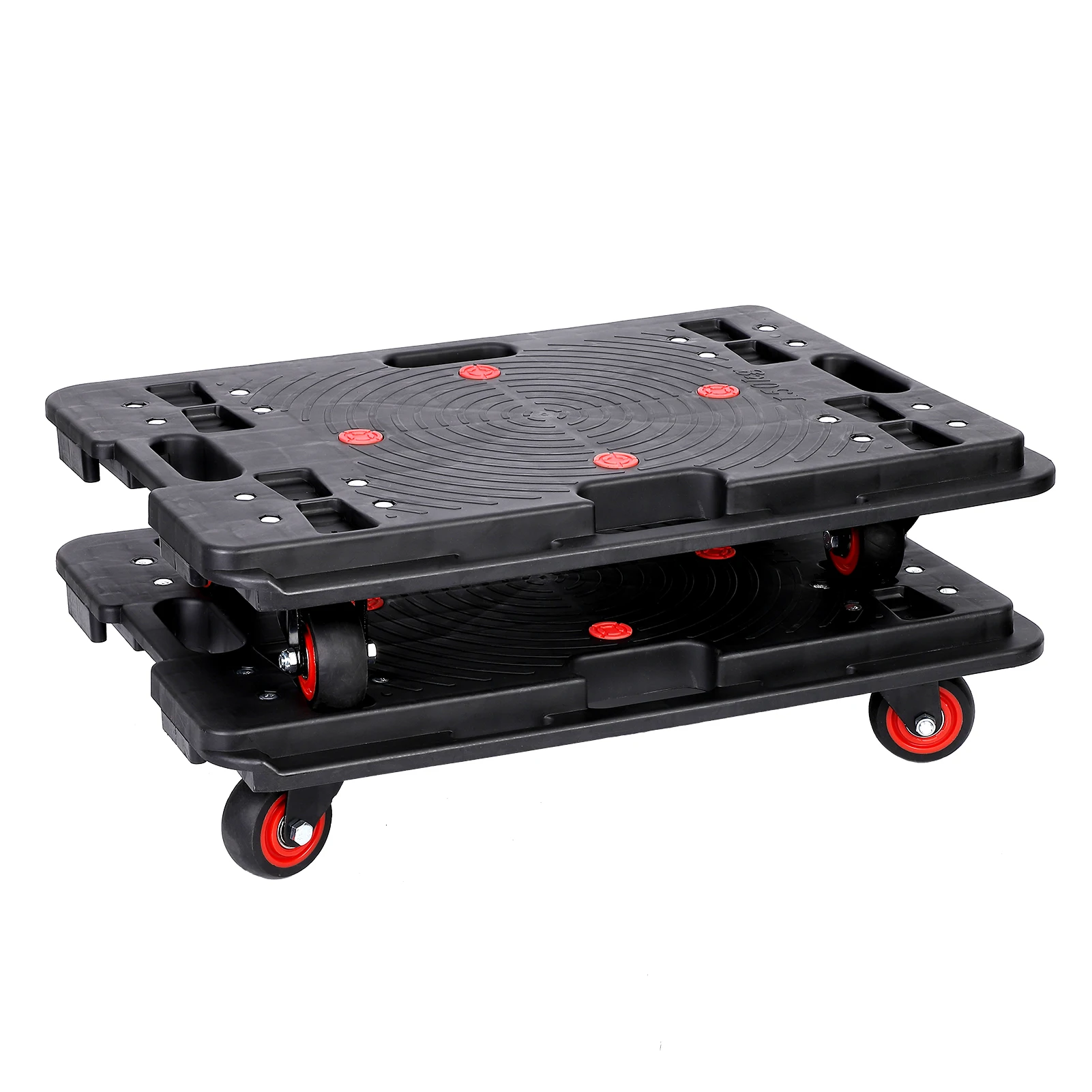 2Pcs Moving Dolly, Portable Folding Hand Truck with 4 Rotate Wheels 330 Lbs Capacity Heavy Duty Furniture Rolling Mover for Home