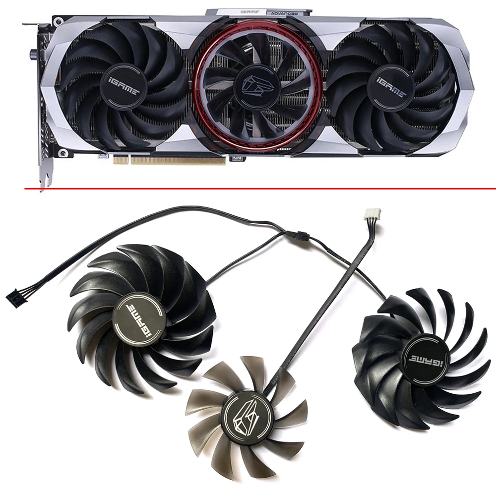 

90MM RTX3060 RTX3070 RTX3080 RTX3090 Graphics Card Fan For iGame RTX 3060 3070 3080 Ti 3090 Advanced PVA080E12R Video Card Fan