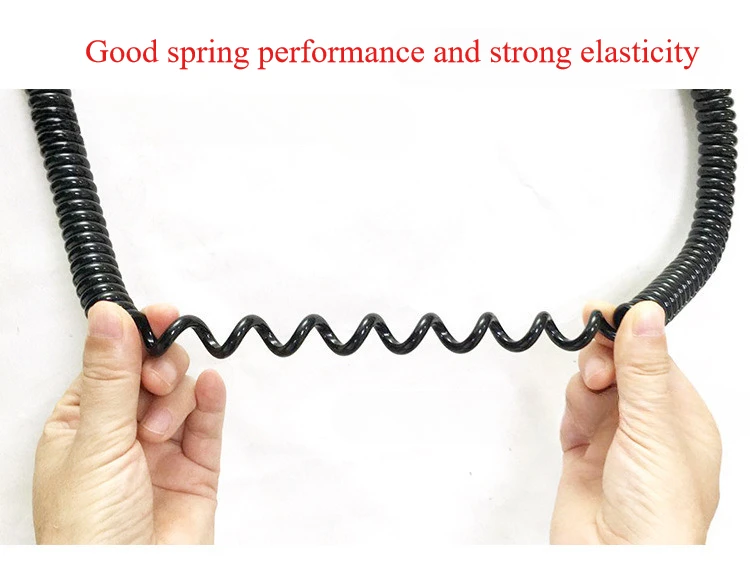 4-core Aviation Spring Wire Four-way Monitoring Reversing Image Connection Wire PU Trailer Spiral Coil Wire Truck M12