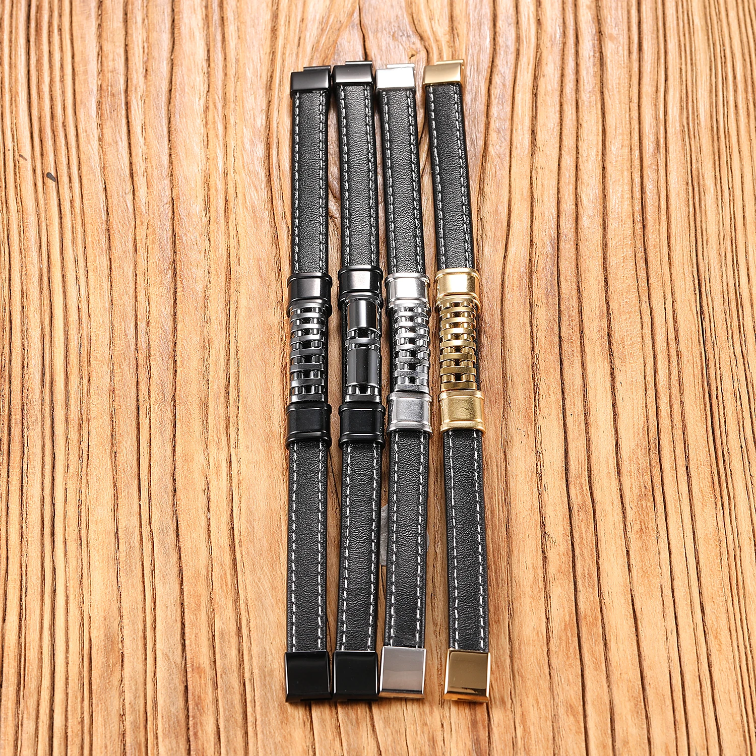 سوار الهيماتيت المغناطيسي، مشبك من الفولاذ المقاوم للصدأ وجلد مضفر، مجوهرات الطاقة المؤرضة لعافية الرجال