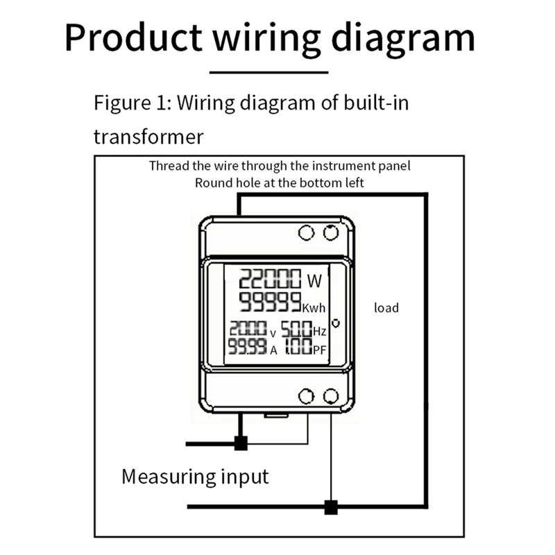 Intelligente elektriciteitsmeter 220V spanning stroom vermogen frequentie factor meter railtype meter