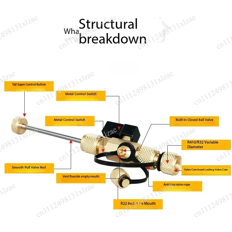 Safe Replacement Wrench VCR1 - Valve Core Adjusting Tool for Refrigeration, Anti-Injury & Leak-Proof Design