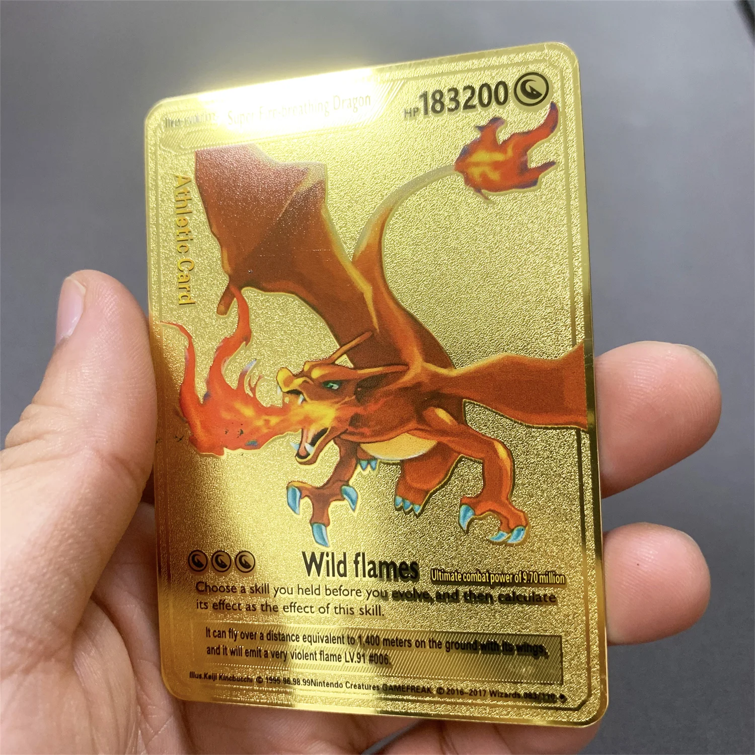 10000HP Charizard Vmax Pokemon Cards Metal English Card Arceus GX Vstar V Golden Limited Kids Gift Game Battle Collection Cards