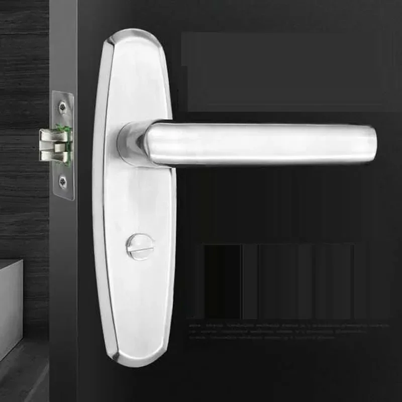 stainless steel keyless washroom door lock  size 110mm 120mm bathroom lock handle door lock