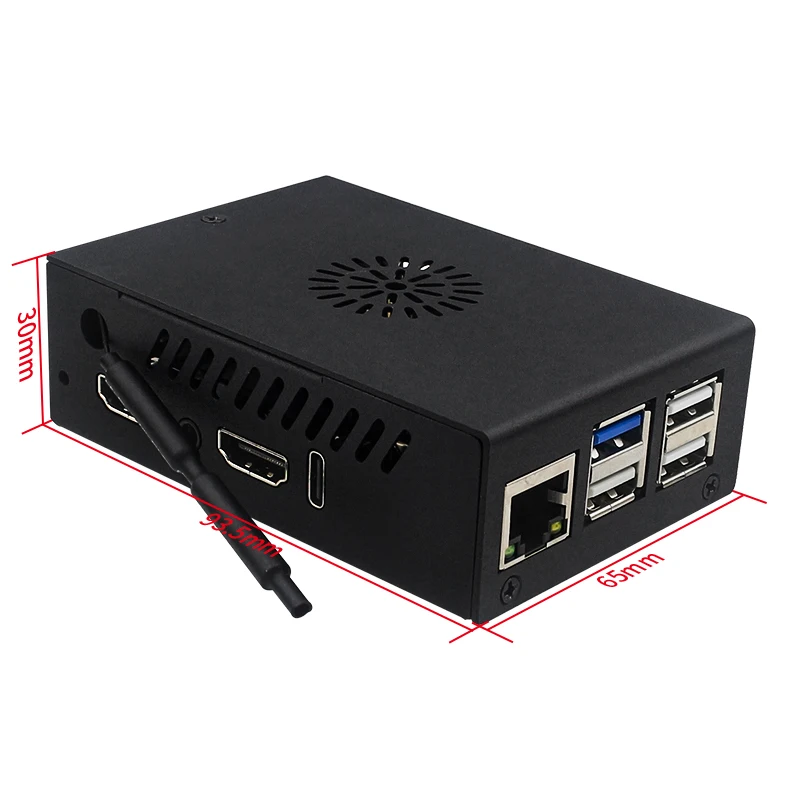 Metalowa obudowa Orange Pi 5 Max ze stopu aluminium z wentylatorem, opcjonalna antena i radiator do OPI 5 Max — zdjęcie produktu 5