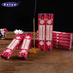 6/12boxes Dragon‘s Blood Incense Sticks Sleeping Aiding Tranquilize Mind Refreshing Scent Home Office Natural Sandalwood Satya
