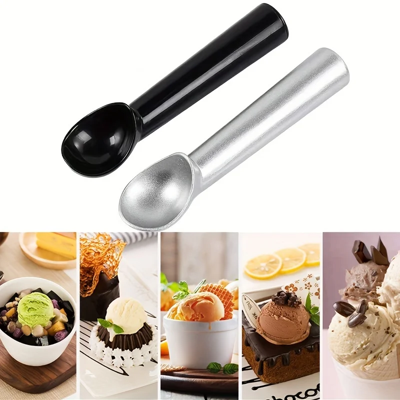 

1/2pcs, Ice Cream Spoon, Premium Ice Cream Scoop, Aluminum Alloy Ice Cream Scooper, Heavy Duty Metal Ice Cream Scoop, Watermelon