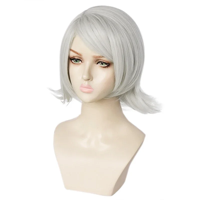 Danganronpa Kimura Seiko Short Wig Cosplay Costume Dangan Ronpa Heat Resistant Synthetic Hair Women Wigs + Wig Cap