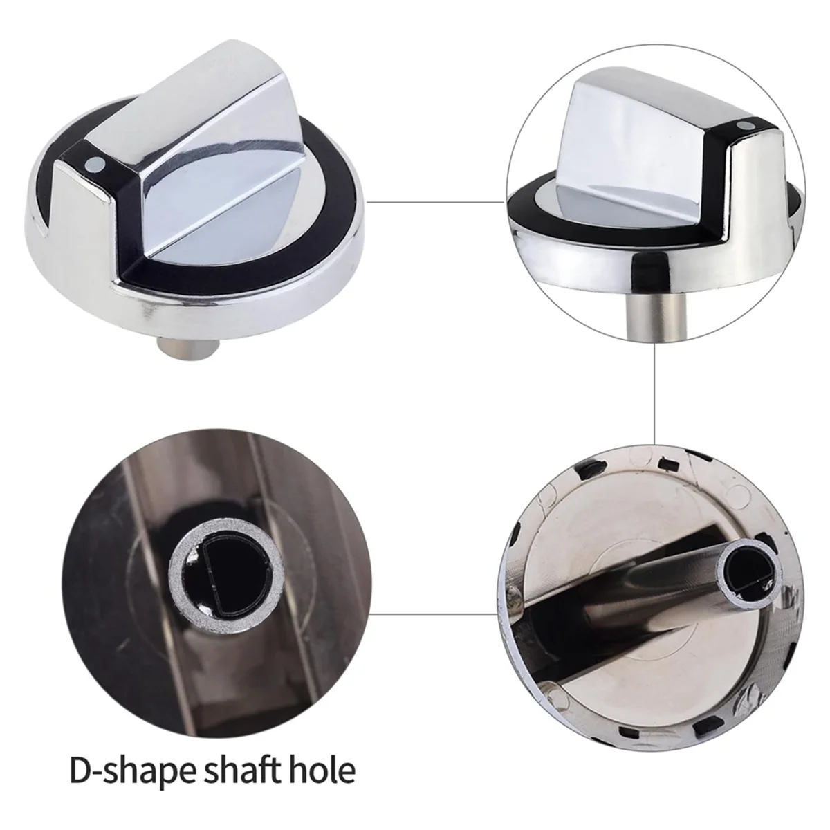 W10284885 manopola di controllo della stufa compatibile con bruciatore del forno della gamma Whirlpool, parti di ricambio muslimate, (confezione da 5)