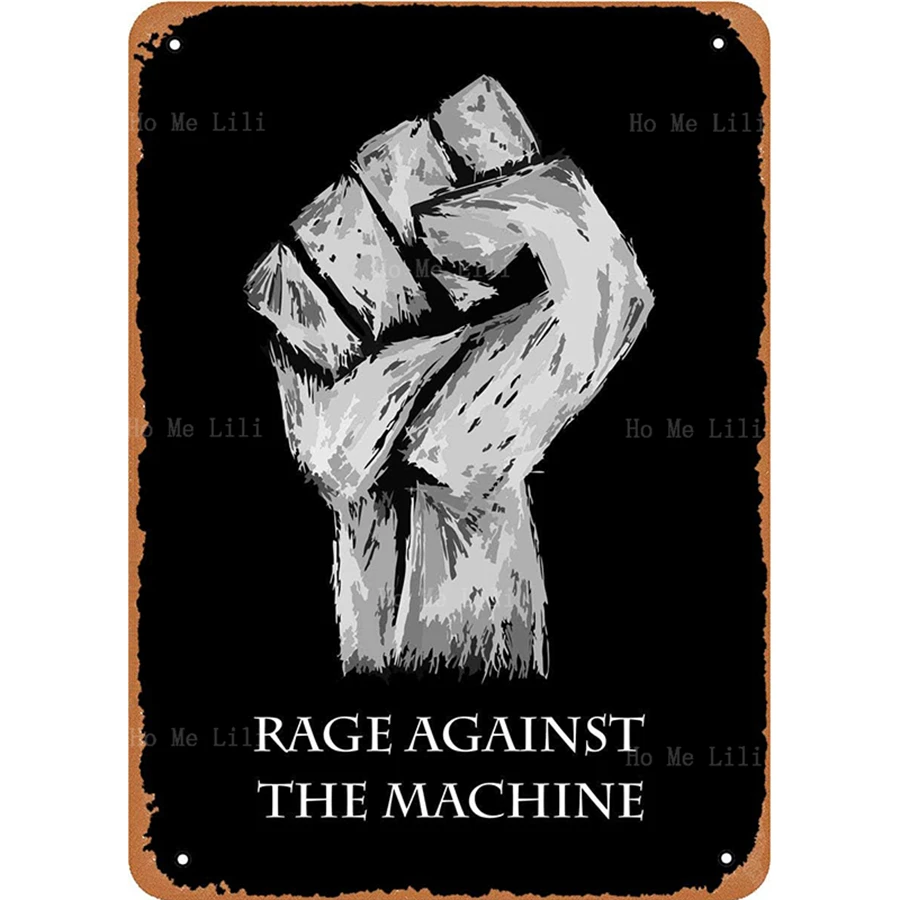 Rock Bands Rage Against The Machine Plaque Poster Metal Sign Vintage Wall Decor