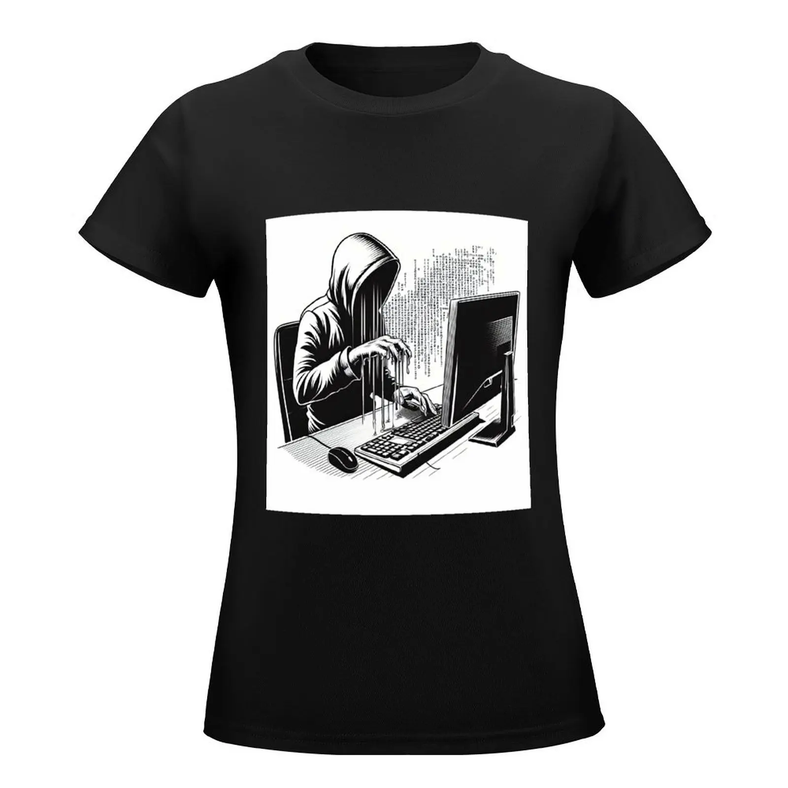 The Phantom Coder Defends T-Shirt lady clothes blanks plus sizes T-shirts for Women