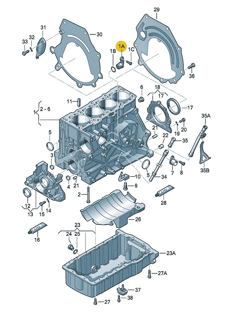 BOICY Engine Coolant Thermostat Housing Plug Cylinder Head Stuff for A4/S4 Avant/quattro 06B103033A 06B103033B 06B103035