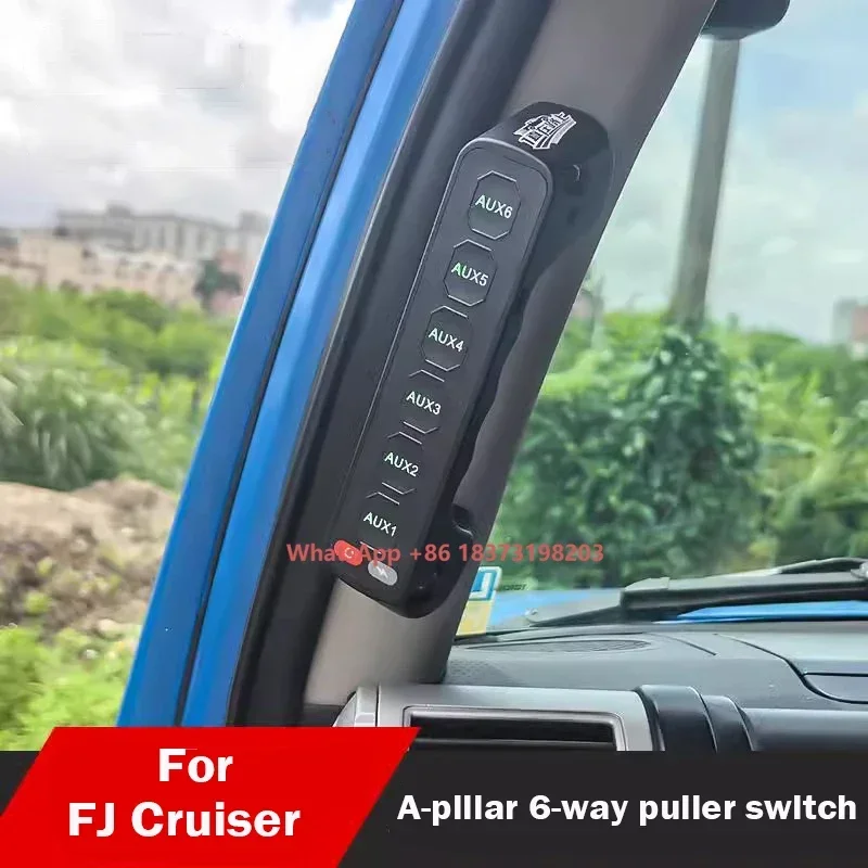

ABS Wireless Controller Conversion 6-Channel Control Roof Spotlight Switch for Cruiser FJ Off-Road for A-pillar Puller
