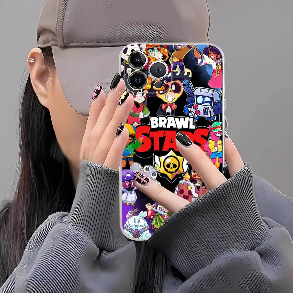 Funny B-Brawl Games S-Stars Anime Phone Case For IPhone 17 16 15 14 13 12 11 Pro Max Plus Soft Cover Personalized DIY - view 3