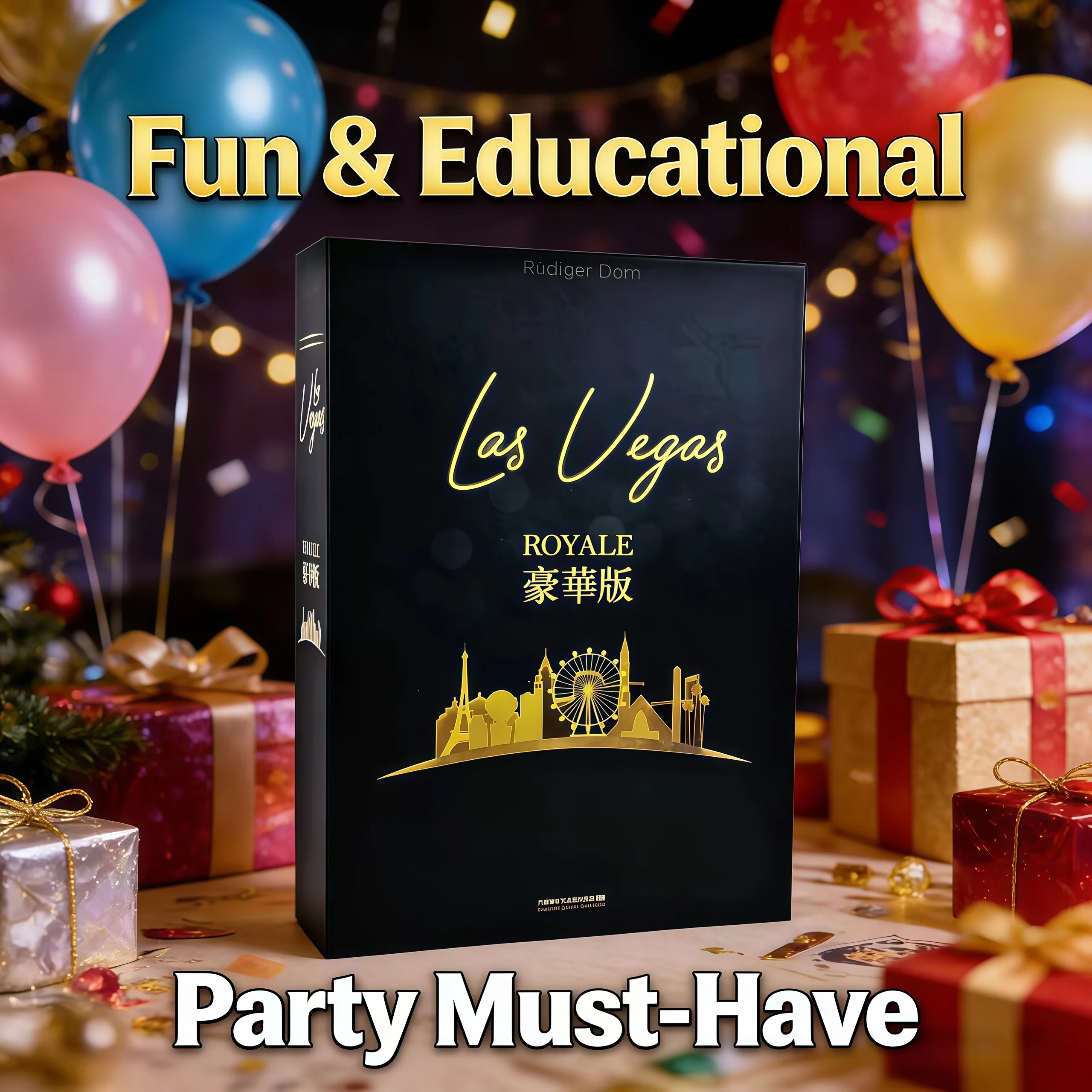 

Настольная игра Las Vegas Royal Edition — подарок на Рождество и день рождения для взрослых, игра для сбора друзей и сборного здания, мороженая игра