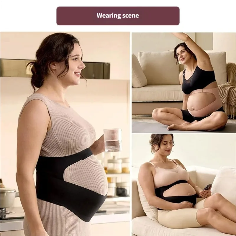 Pregnant Women Support Belly Band Adjustable Two-Sided High Elasticity Postpartum Recovery Abdomen Brace Protector Pregnancy