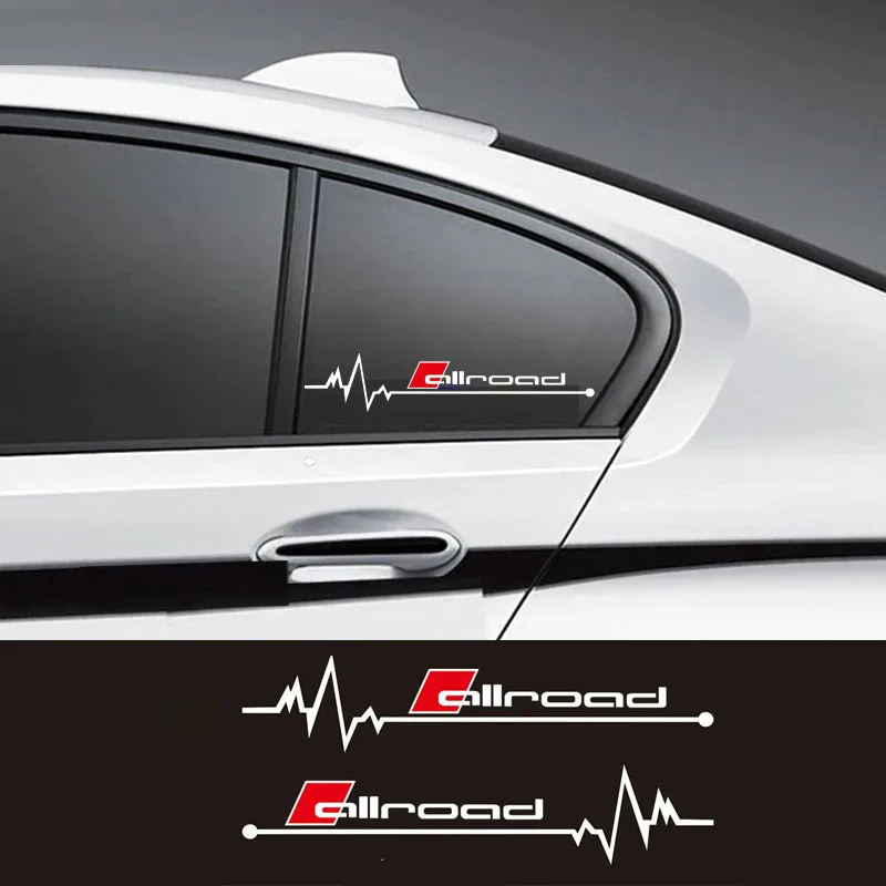 2Pcs Car Windows Sticker For Audi Allroad A3 P8 B5 B6 B7 B8 C5 C6 A4 A5 A6 A7 A8 8P 4F