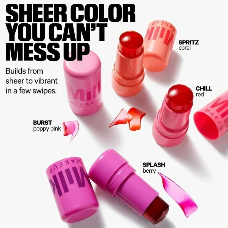 The Original Milk Makeup New Blush Stick Cooling Water Jelly Jelly Blush Stick Lip Balm 2 in 1 Multi-color Cosmetics