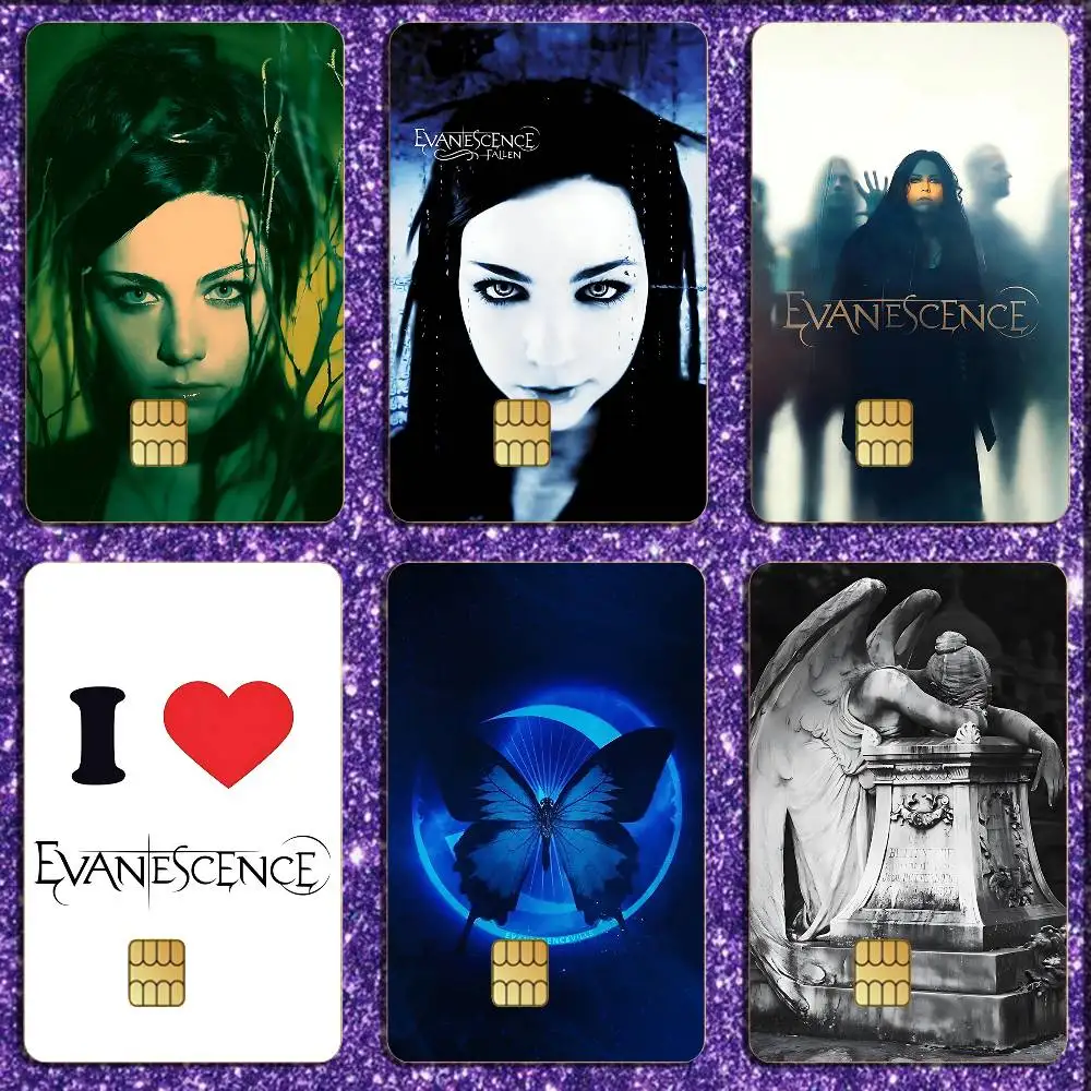 

E-Evanescence Fallen A-Amy Lee Sticker Film Tape Skin for Credit Card Debit Card Cartoon Waterproof Stickers Small Chip
