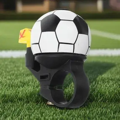 Soccer Ball Bike Bell Aluminum Alloy Loud Continuous Ringing Design Easy Install Multi-Function Bicycle Handlebar Bell