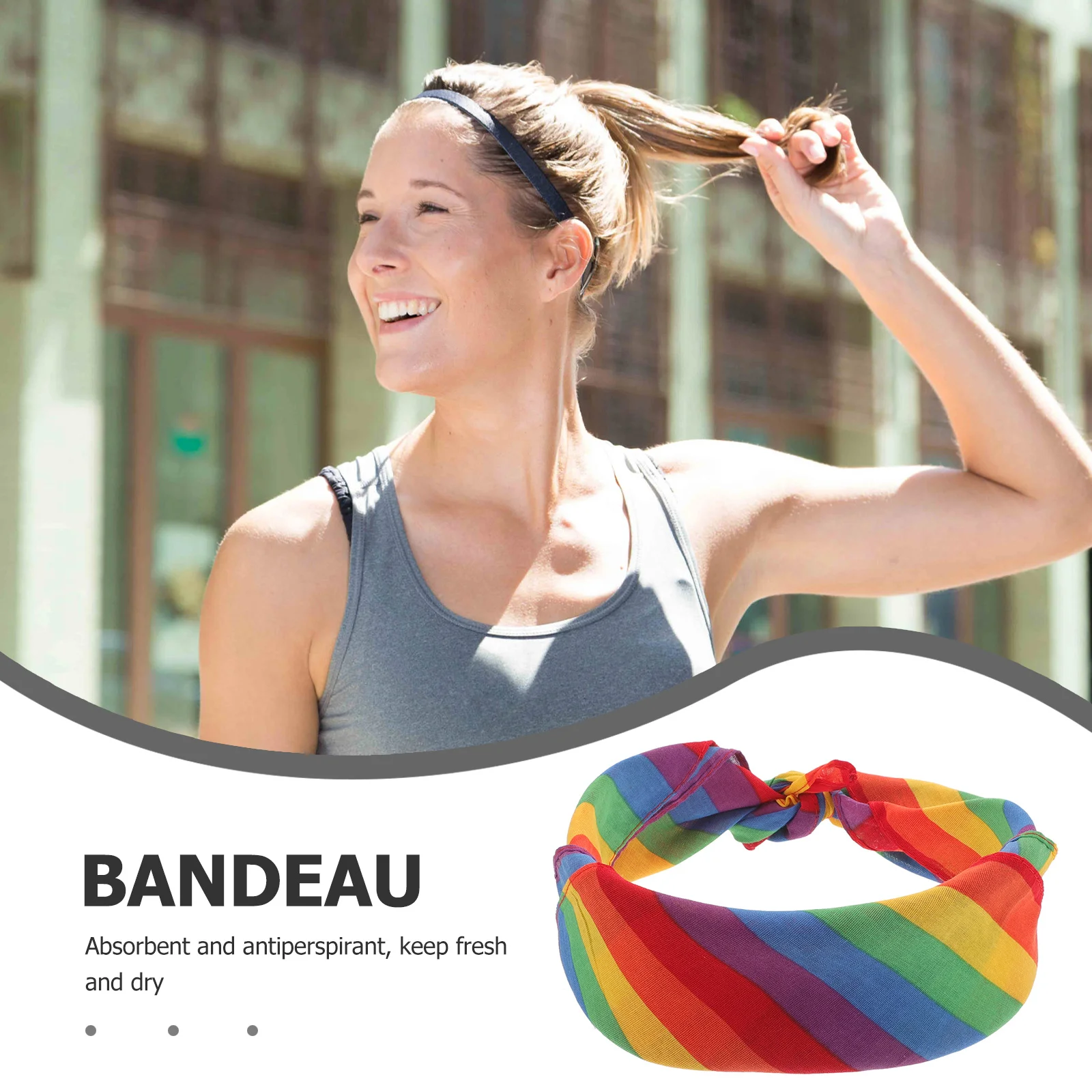 

2 Pcs Headbands Embroidered Bandana for Yoga Spa Hairband Runners Sports Handkerchief