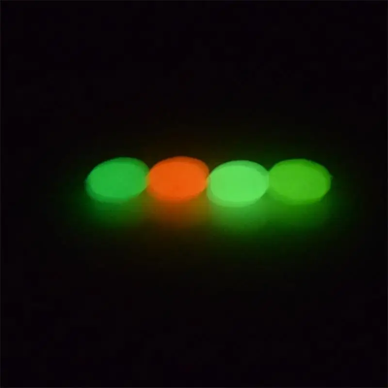 100 pieces/bag Fishing Space Beans Night Glow Beads Anti slip Luminous Fishing for Salt Water and Freshwater