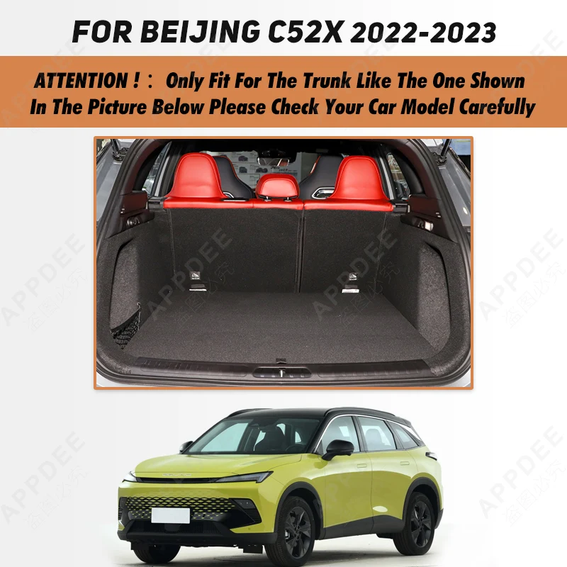 Car Trunk Mat For BEIJING C52x 2022 2023Custom Car cargo liner carpet Accessories Auto Interior Decoration