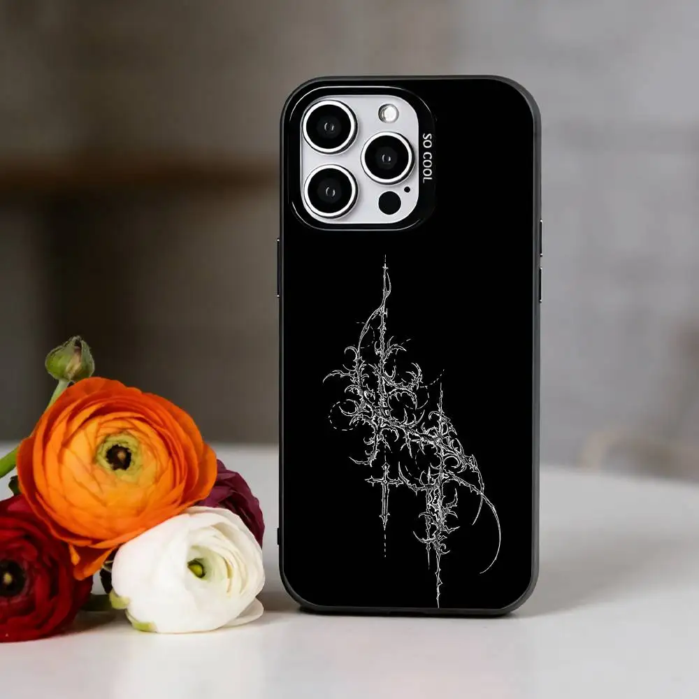 Cyber Sigil Phone Case For iPhone 17,16,15,14,13,12,11 Plus,Pro Max,XS,Colored Silver Plated Inside Cover