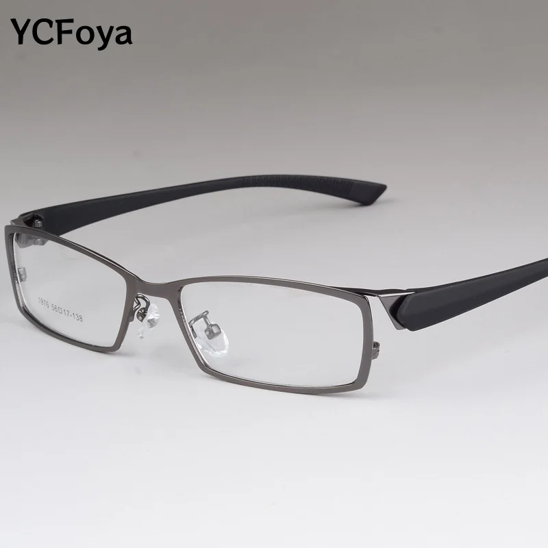 

YCFoya High-Quality Business Men's Protective Metal Eyeglasses Frame Comfortable Full-Border Glasses Myopia Reading Men 1976