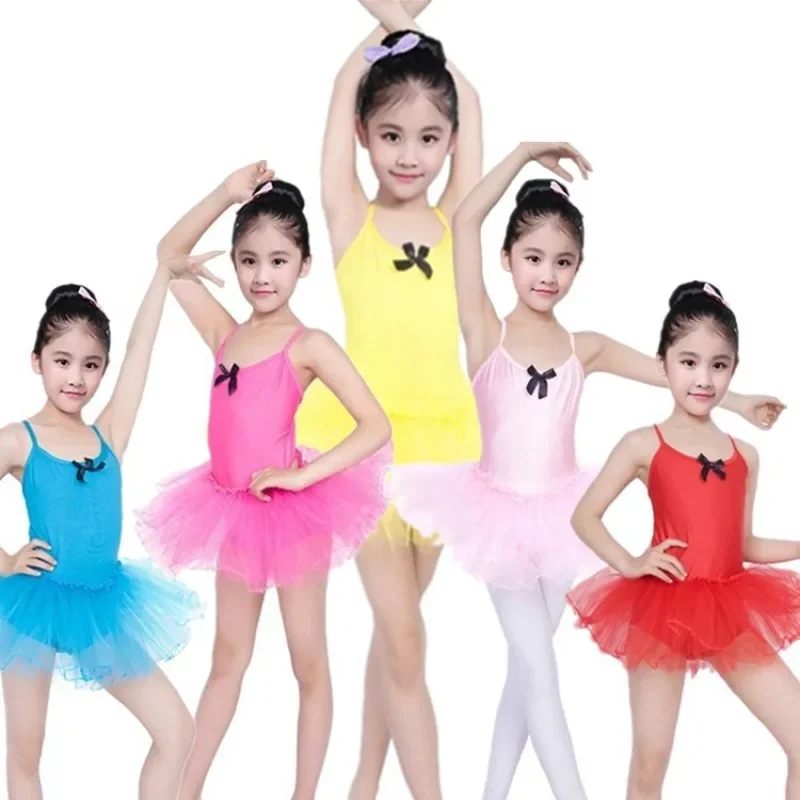 

Summer Girl Ballet Leotards Baby Dance Wear Outfit Vestidos Girls Casual Dresses Thin Tutu Kids Ballet Dress Children Clothing