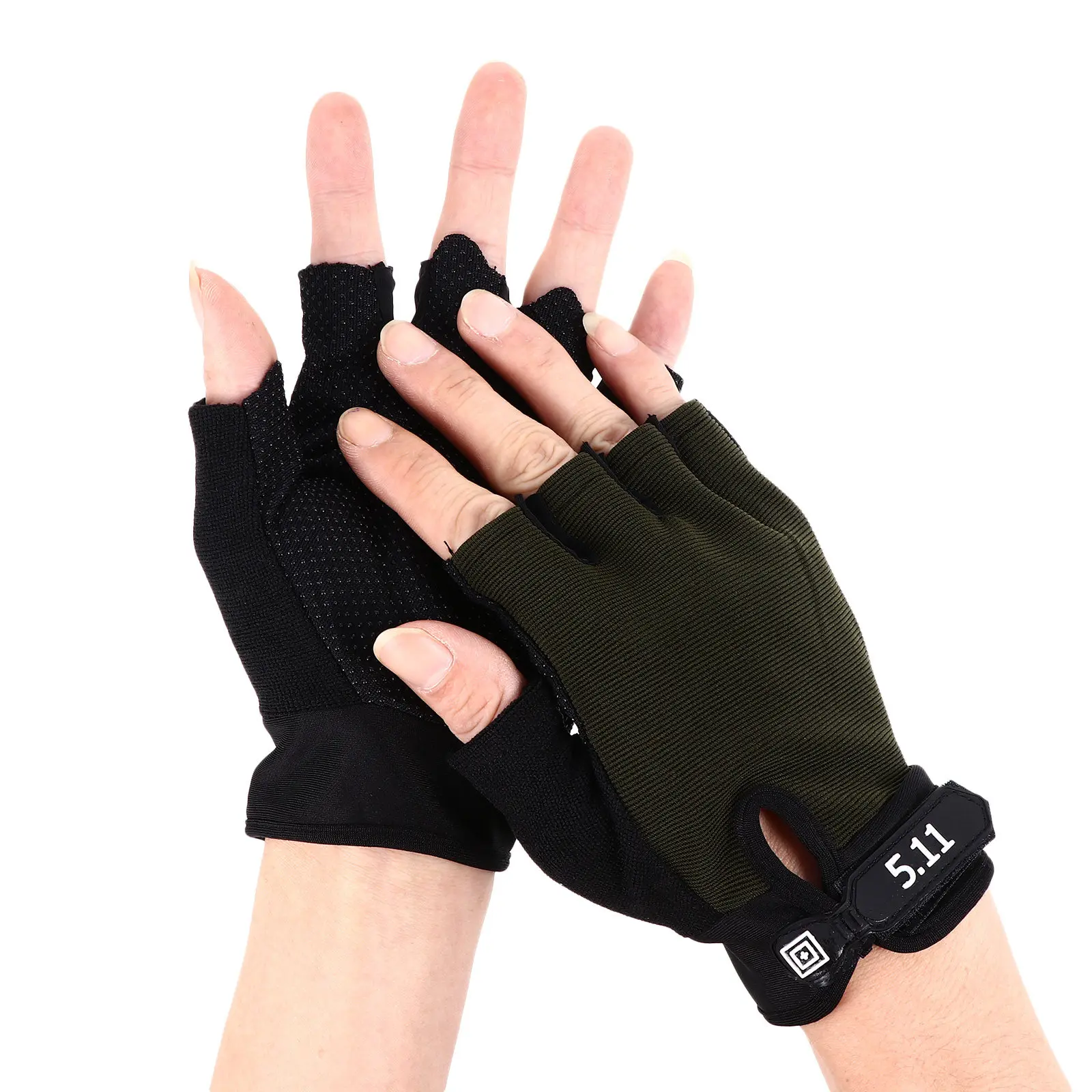 

2 Pair Black Elastic ex Sports Gloves for Men Women Summer Gym Cycling Breathable Anti slip Thickened Palm Wear resistant