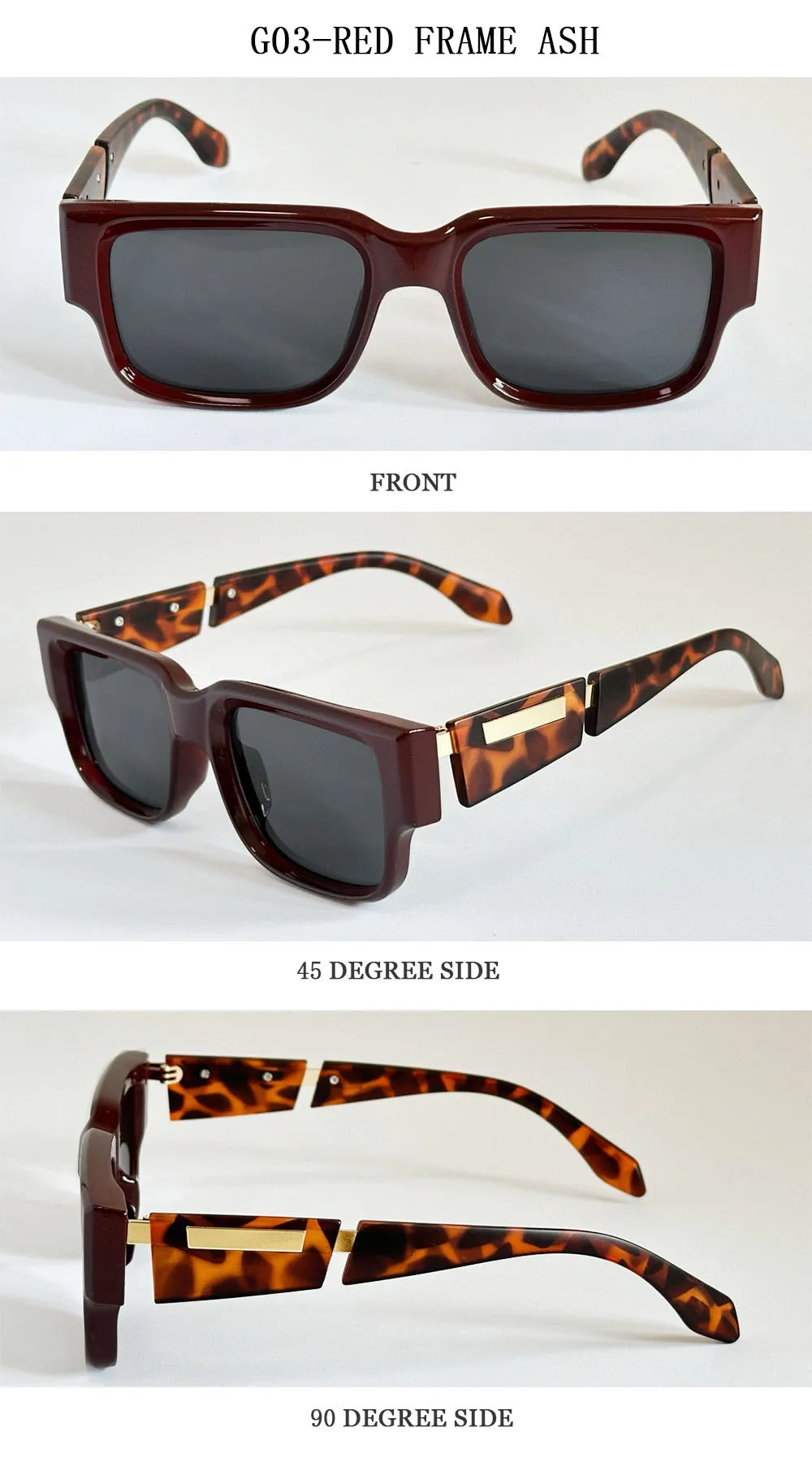 Neue Quadrat Sonnenbrille Männer Luxus Sonnenbrille Frauen Vintage-Mode Gläser Sommer Urlaub Gafas De Sol Hombre Lunette Soleil Femme – Detail 16