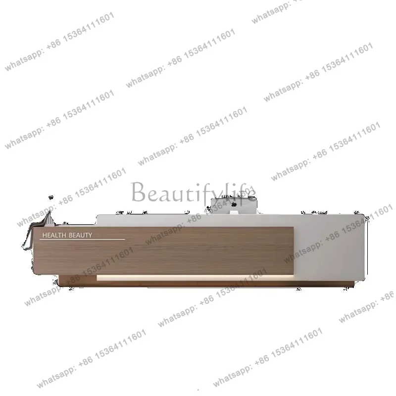 Storage Orange Reception Desks Boutique Design Luxury Clinic Reception Desks Modern Beauty Salon Mostrador De Tienda Furniture