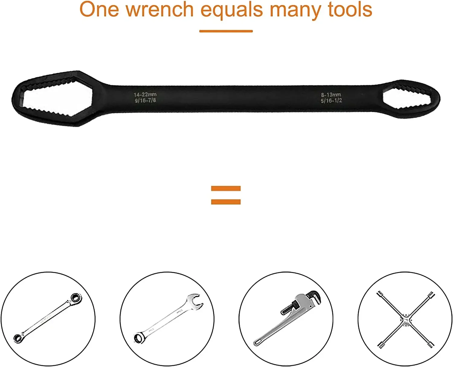 3-17/ 8-22/ 8-24mm Universal Torx Wrench Self-tightening Adjustable Wrench Board Double-head Torx Spanner Hand Tools for Factory