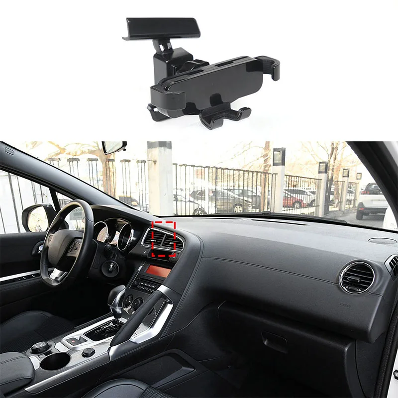 Mittelkonsolen-Telefonhalter, rutschfester Armaturenbrett-Telefonhalter, drehbare Auto-Telefonhalterung für Peugeot 3008 T84 T8 P84 2013–2019